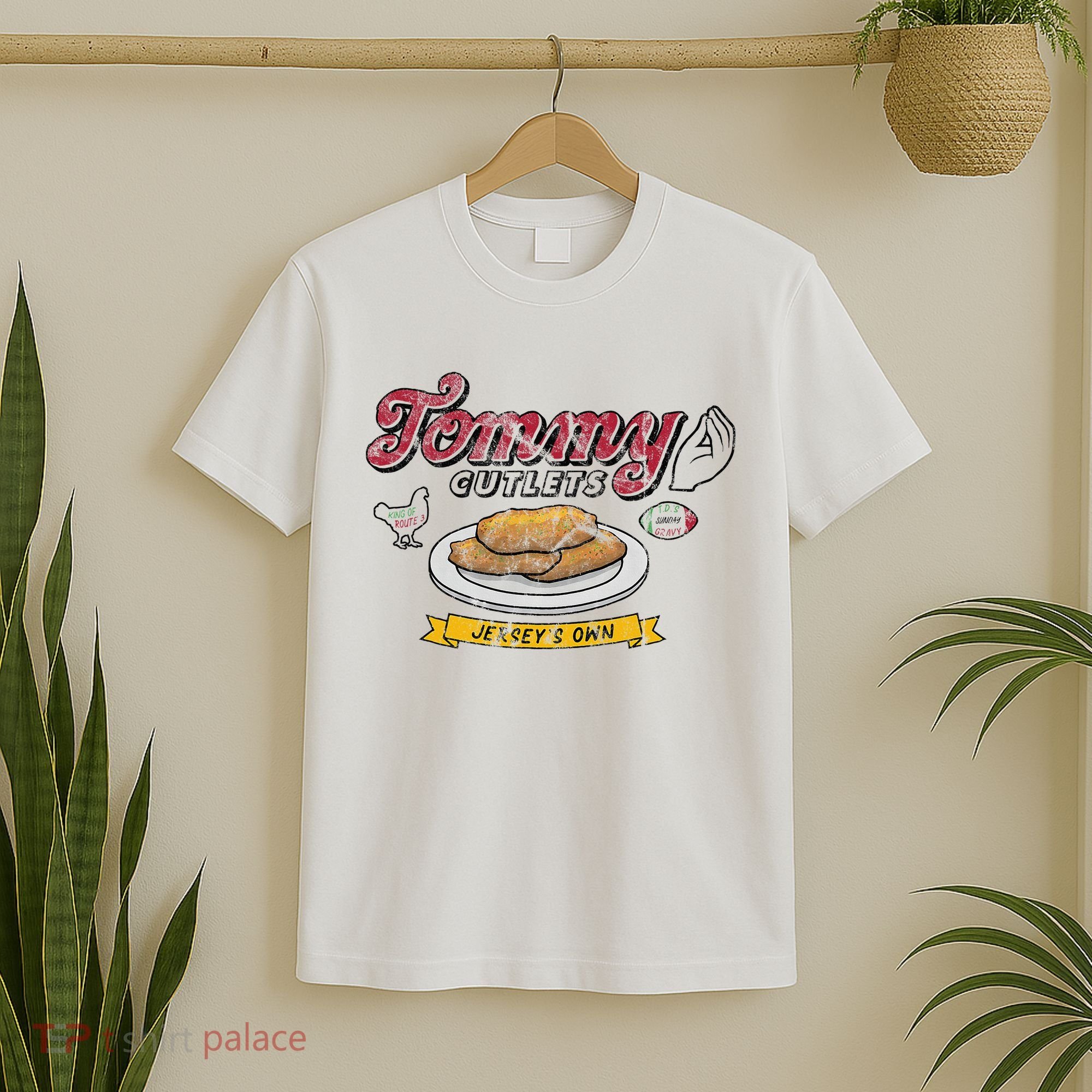 Ny Italian Hand Gesture Tommy Cutlets Football Quarterback T-Shirt