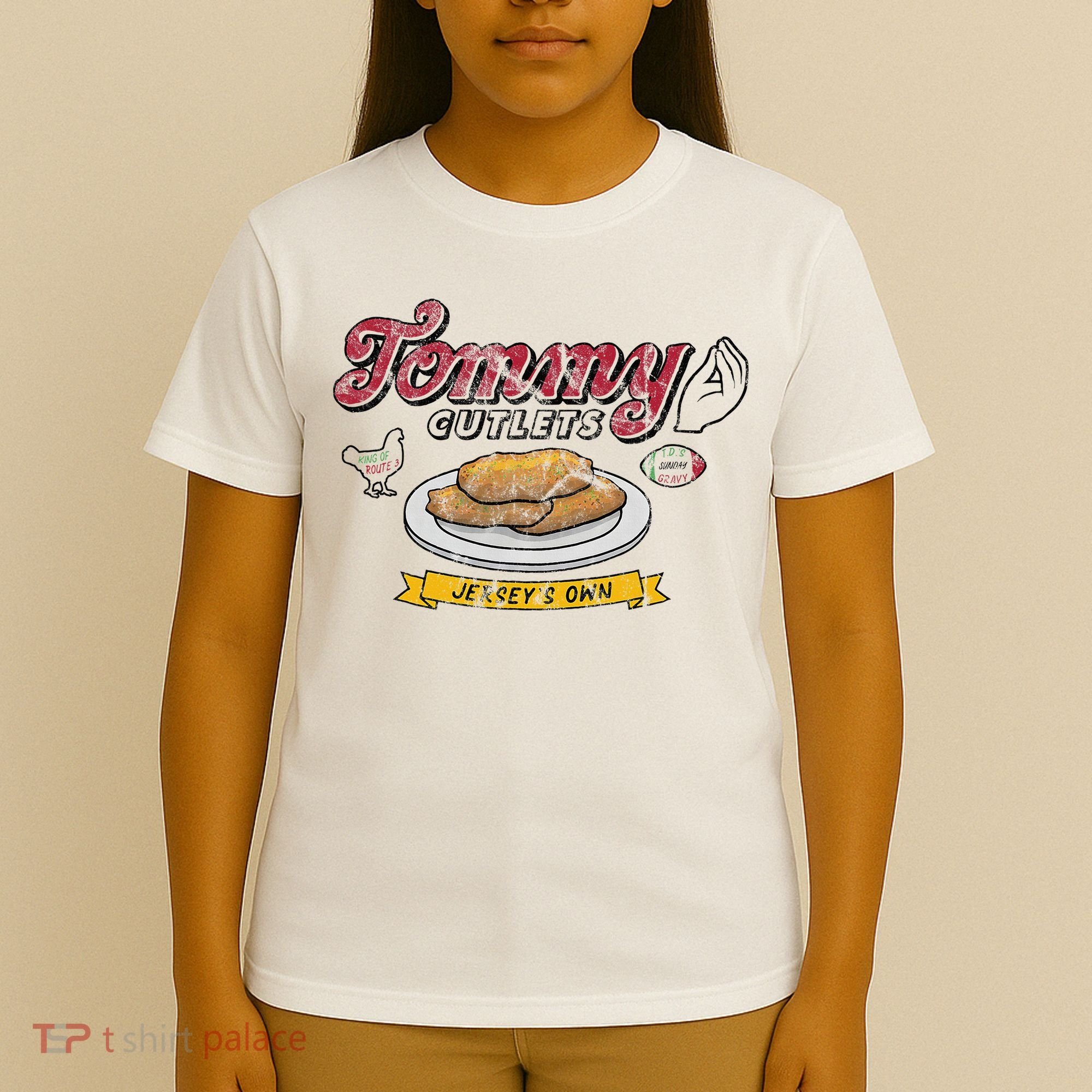 Ny Italian Hand Gesture Tommy Cutlets Football Quarterback T-Shirt