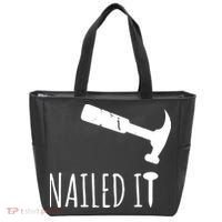 Nailed It Hammer And Nail Woodworking Carpentry Tote Bag thumb 0