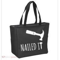 Nailed It Hammer And Nail Woodworking Carpentry Tote Bag thumb 2