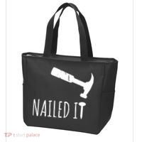 Nailed It Hammer And Nail Woodworking Carpentry Tote Bag thumb 3