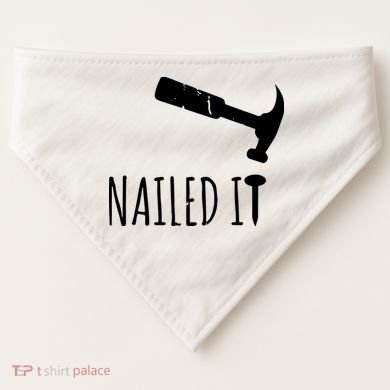 Nailed It Hammer And Nail Woodworking Carpentry USA-Made Doggie Bandana
