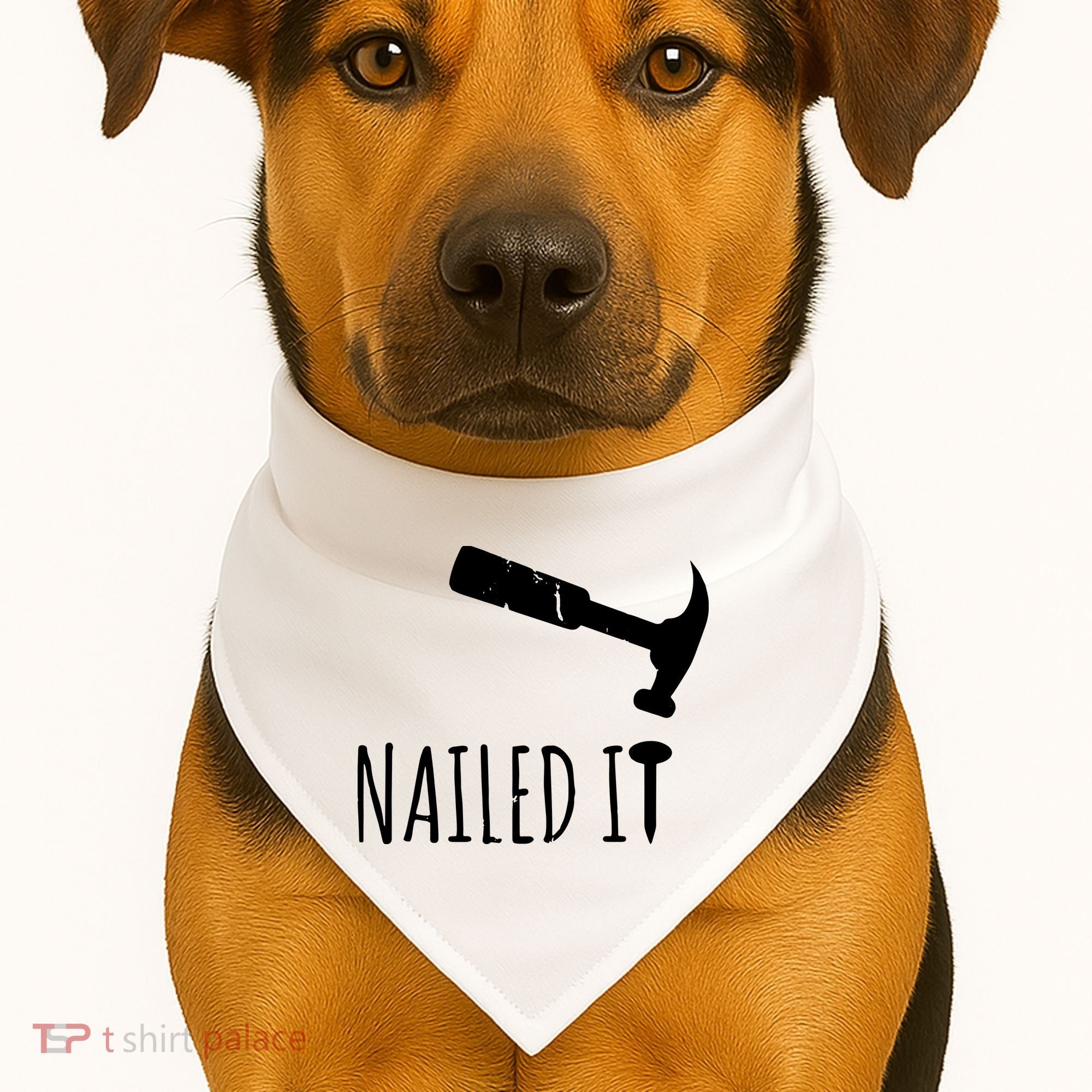 Nailed It Hammer And Nail Woodworking Carpentry USA-Made Doggie Bandana