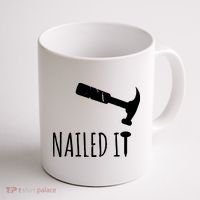 Nailed It Hammer And Nail Woodworking Carpentry Coffee Mug thumb 1
