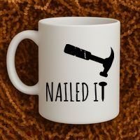 Nailed It Hammer And Nail Woodworking Carpentry Coffee Mug thumb 2