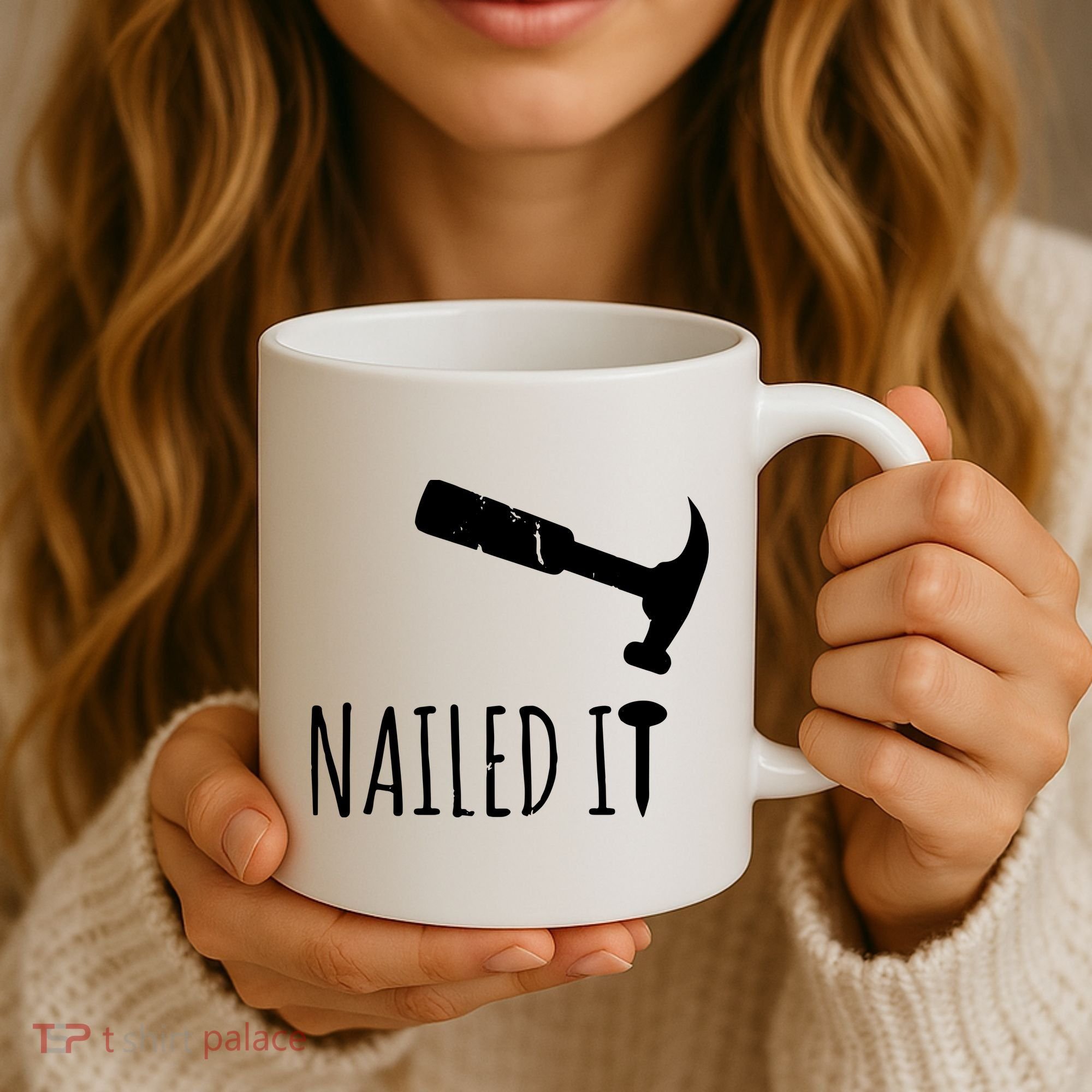 Nailed It Hammer And Nail Woodworking Carpentry Coffee Mug