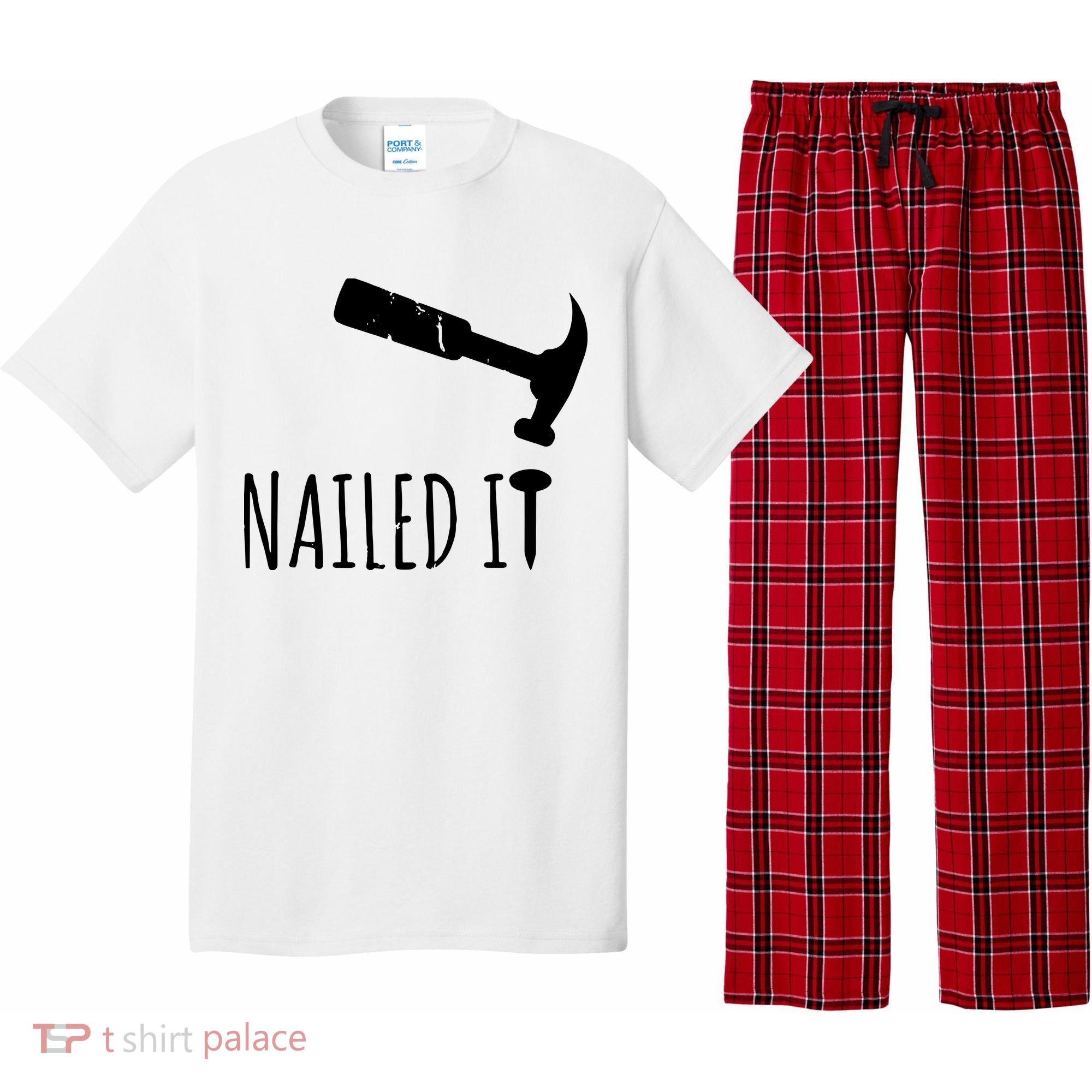 Nailed It Hammer And Nail Woodworking Carpentry Pajama Set