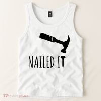 Nailed It Hammer And Nail Woodworking Carpentry Tank Top thumb 2