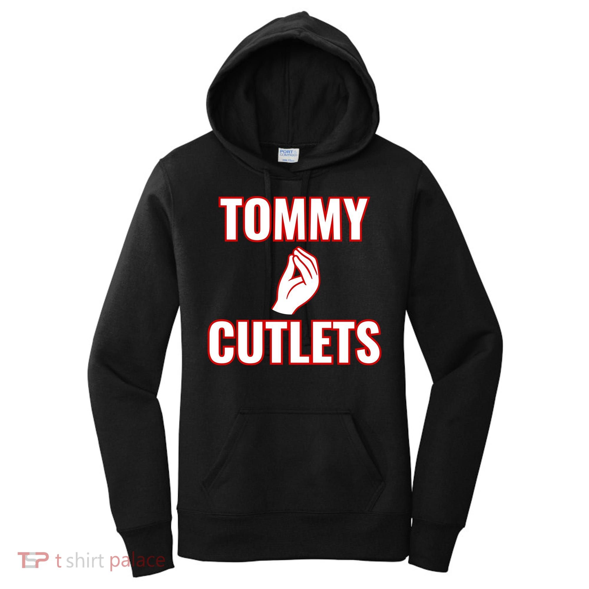 Ny Italian Hand Gesture Tommy Cutlets Football Quarterback Women's Hoodie