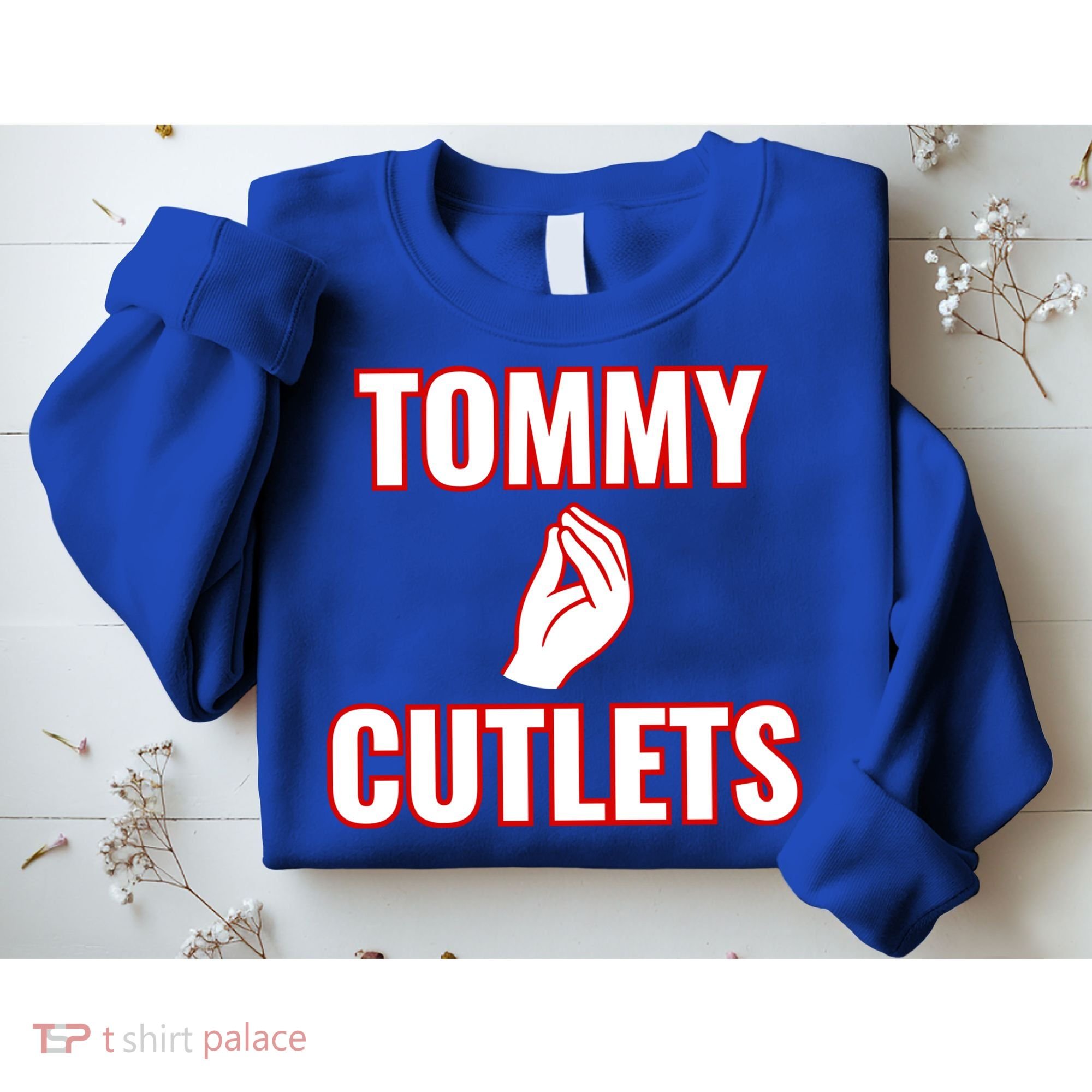 Ny Italian Hand Gesture Tommy Cutlets Football Quarterback Sweatshirt