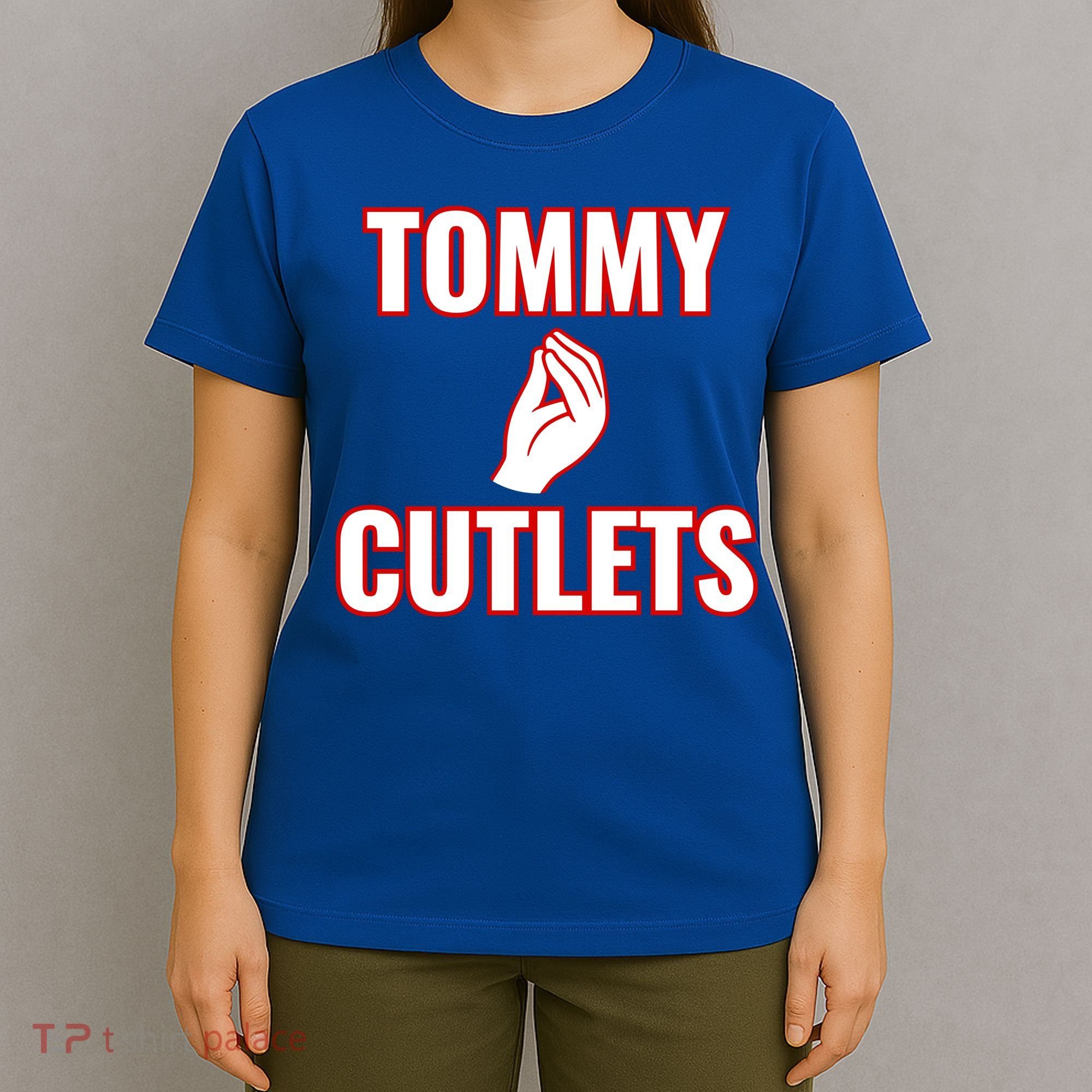 Ny Italian Hand Gesture Tommy Cutlets Football Quarterback T-Shirt
