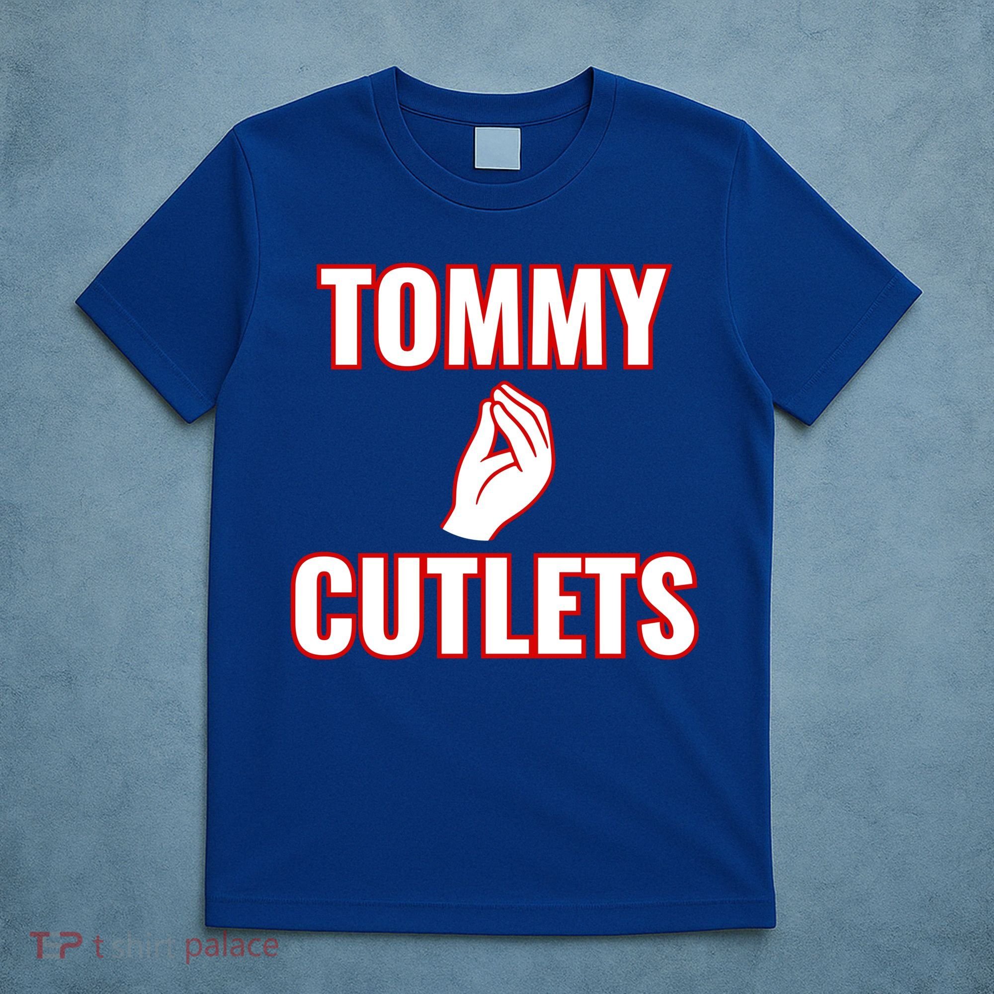 Ny Italian Hand Gesture Tommy Cutlets Football Quarterback T-Shirt
