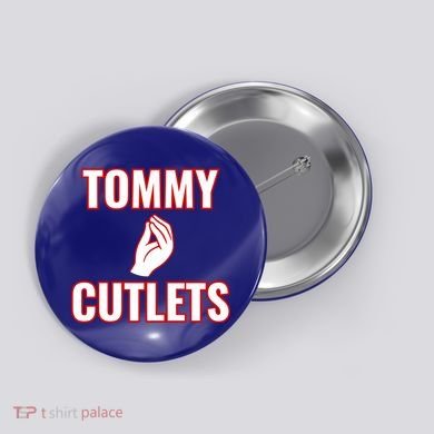 Ny Italian Hand Gesture Tommy Cutlets Football Quarterback Button