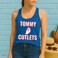 Ny Italian Hand Gesture Tommy Cutlets Football Quarterback Women's Tank Top thumb 2