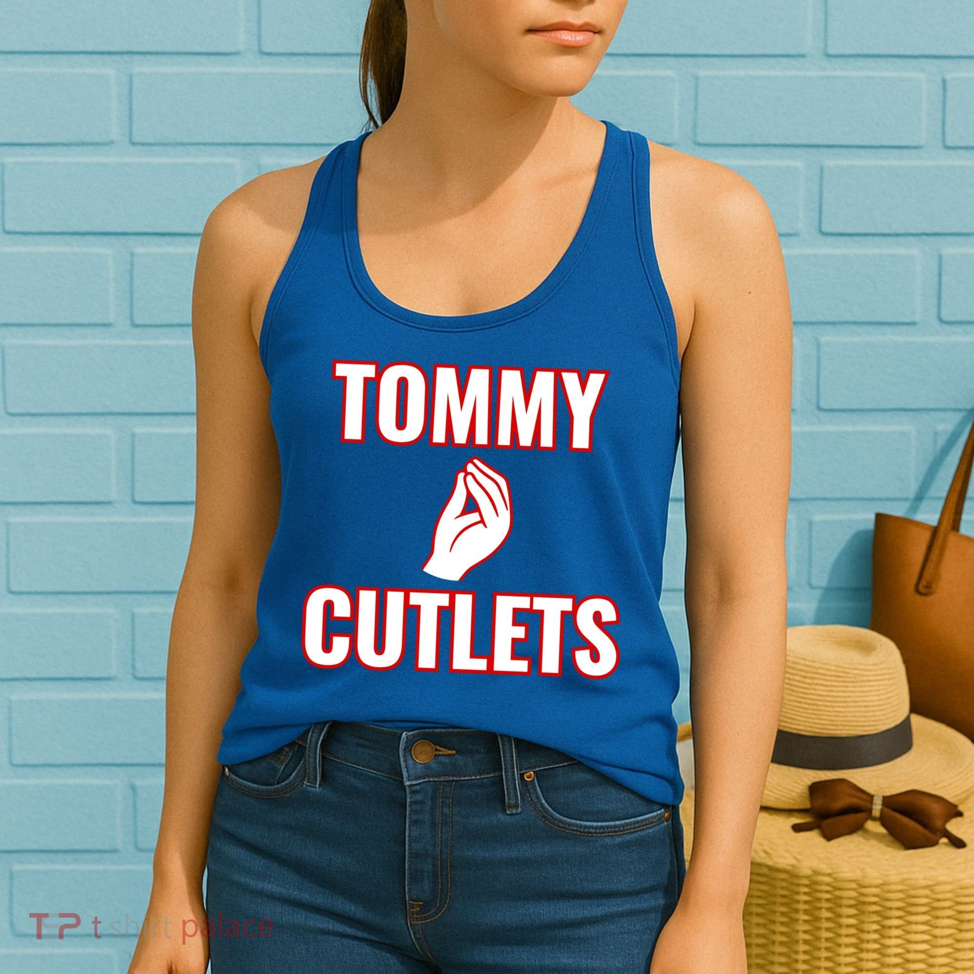 Ny Italian Hand Gesture Tommy Cutlets Football Quarterback Women's Tank Top