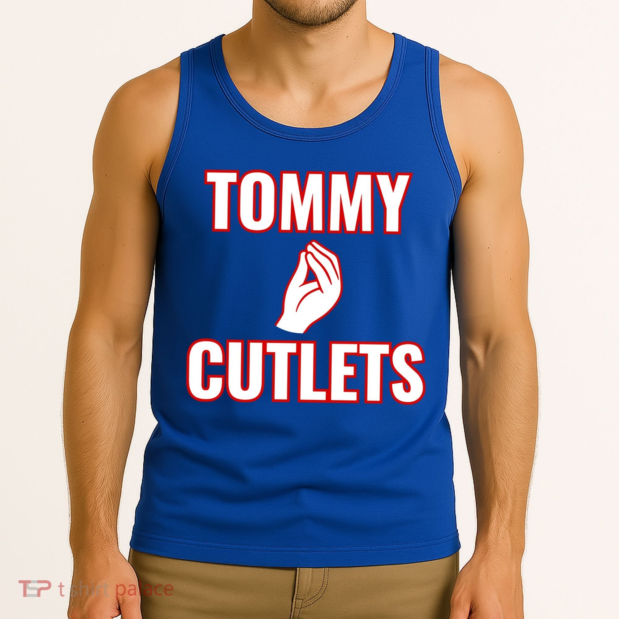 Ny Italian Hand Gesture Tommy Cutlets Football Quarterback Tank Top