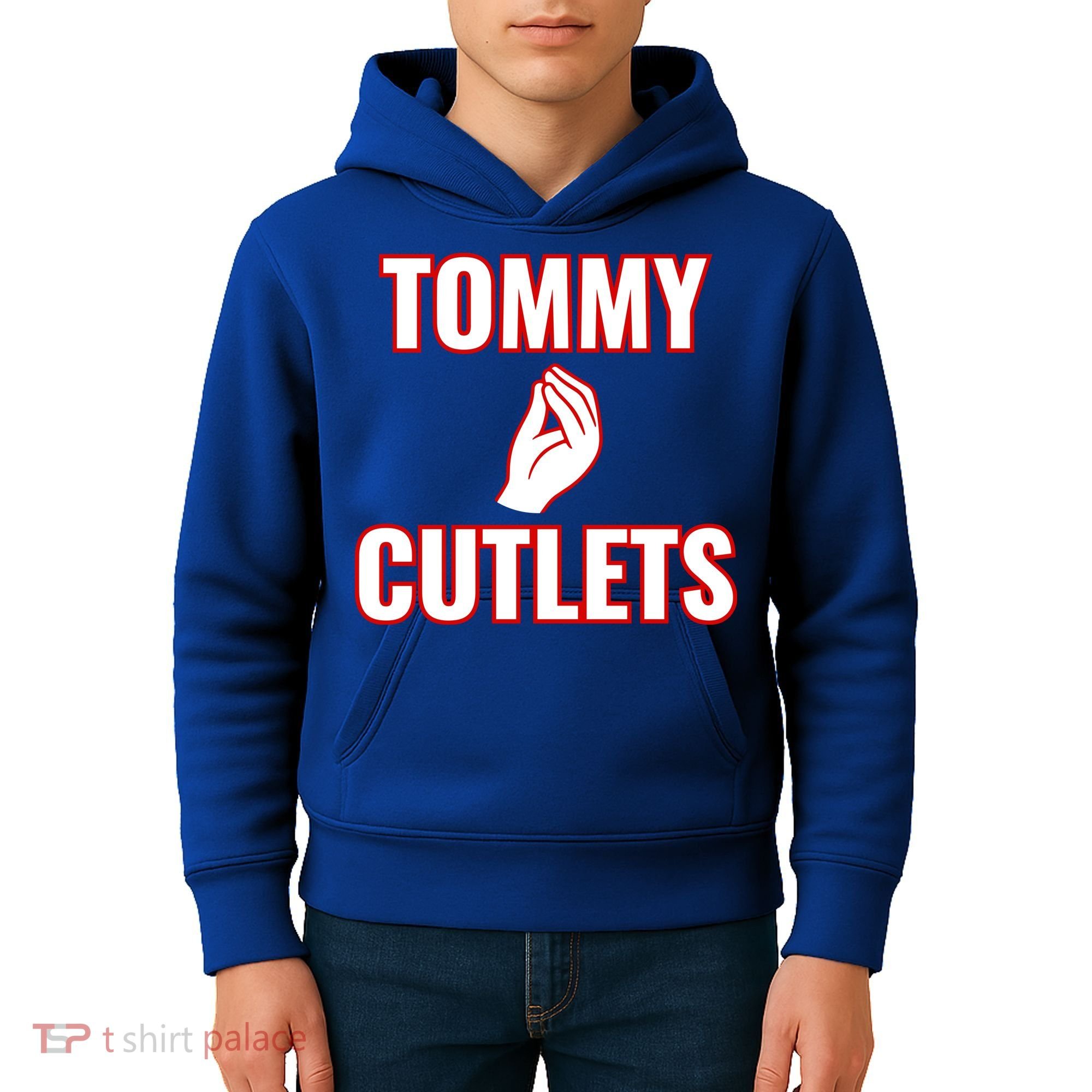 Ny Italian Hand Gesture Tommy Cutlets Football Quarterback Kids Hoodie