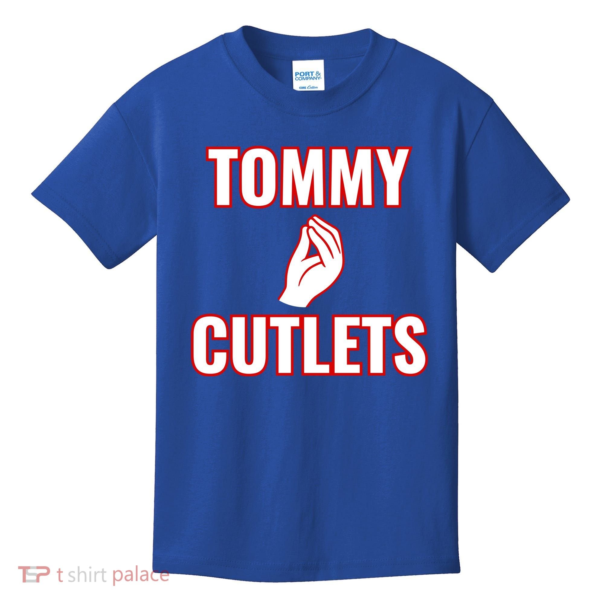 Ny Italian Hand Gesture Tommy Cutlets Football Quarterback Kids T-Shirt