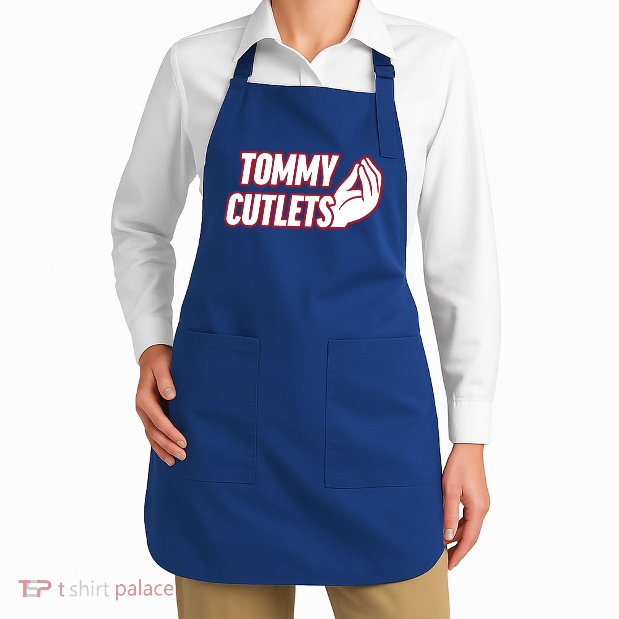 Ny Italian Hand Gesture Tommy Cutlets Football Quarterback Apron