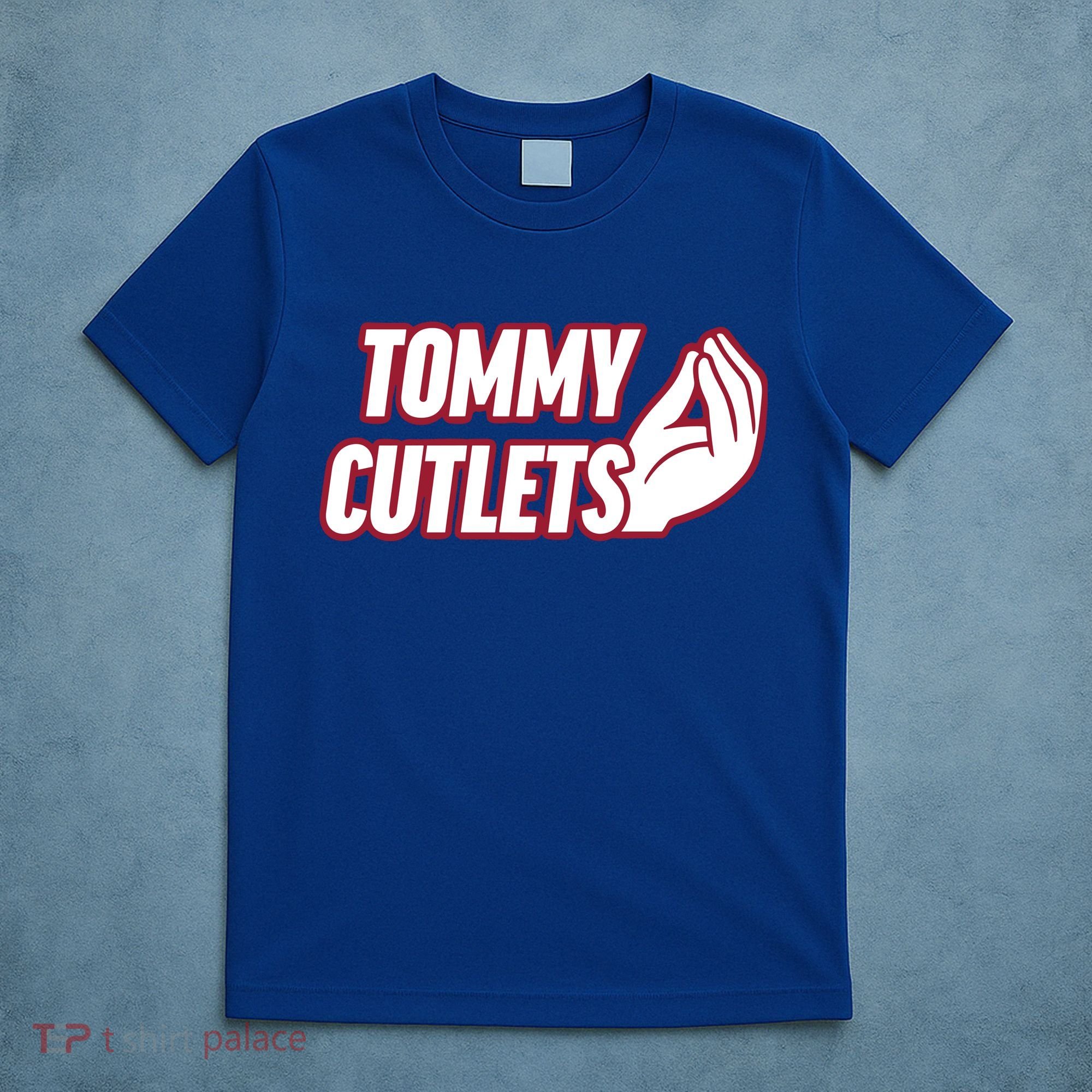 Ny Italian Hand Gesture Tommy Cutlets Football Quarterback T-Shirt