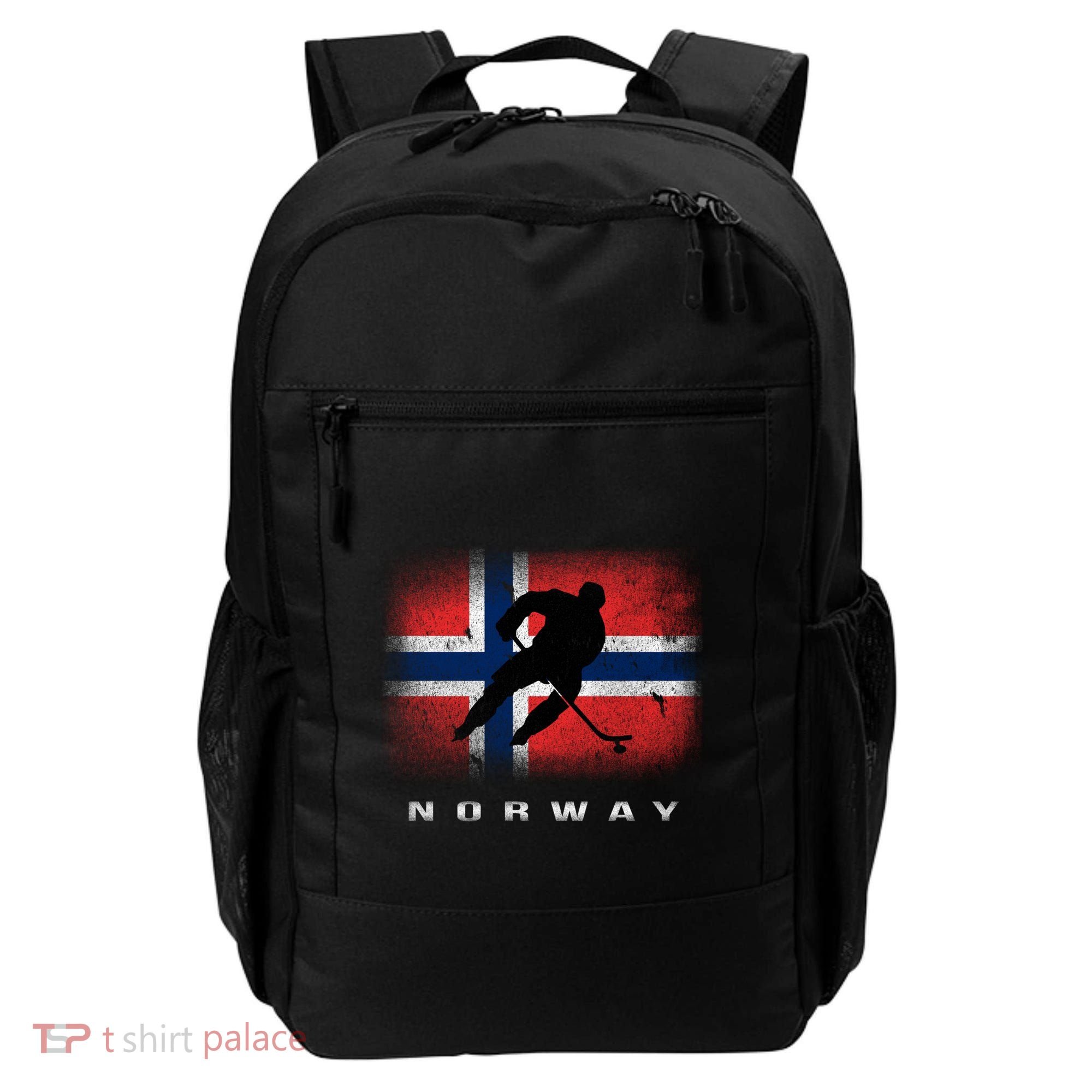 Norway Ice Hockey Norwegian Flag Norge Gift Backpack