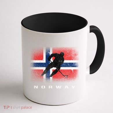 Norway Ice Hockey Norwegian Flag Norge Gift Coffee Mug back