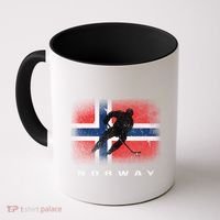 Norway Ice Hockey Norwegian Flag Norge Gift Coffee Mug thumb 0