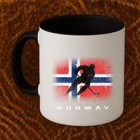 Norway Ice Hockey Norwegian Flag Norge Gift Coffee Mug thumb 2