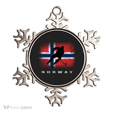 Norway Ice Hockey Norwegian Flag Norge Gift Ornament
