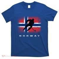 Norway Ice Hockey Norwegian Flag Norge Gift T-Shirt thumb 0