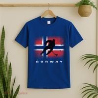Norway Ice Hockey Norwegian Flag Norge Gift T-Shirt thumb 2