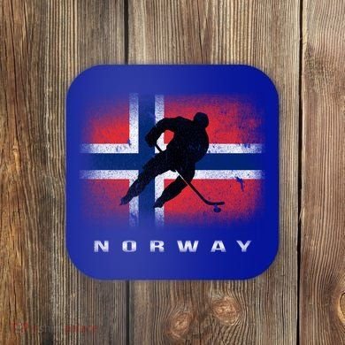 Norway Ice Hockey Norwegian Flag Norge Gift Coaster