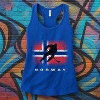Norway Ice Hockey Norwegian Flag Norge Gift Women's Tank Top thumb 3