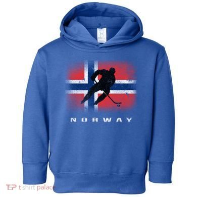Norway Ice Hockey Norwegian Flag Norge Gift Toddler Hoodie