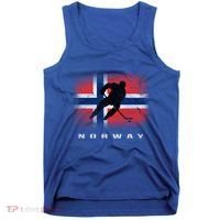 Norway Ice Hockey Norwegian Flag Norge Gift Tank Top thumb 0