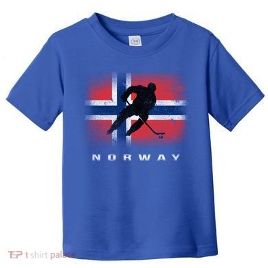 Norway Ice Hockey Norwegian Flag Norge Gift Toddler T-Shirt