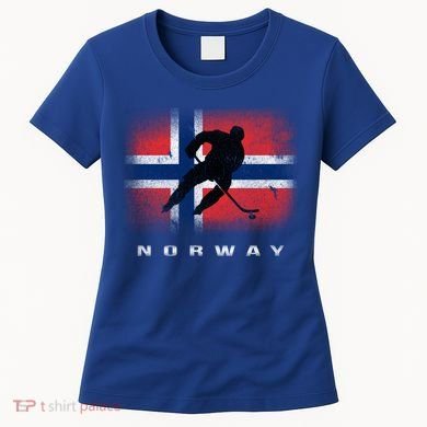 Norway Ice Hockey Norwegian Flag Norge Gift Women's T-Shirt