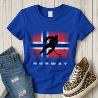 Norway Ice Hockey Norwegian Flag Norge Gift Women's T-Shirt thumb 3
