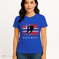 Norway Ice Hockey Norwegian Flag Norge Gift Women's T-Shirt thumb 4