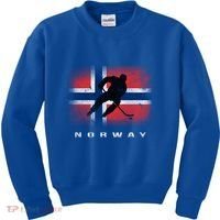 Norway Ice Hockey Norwegian Flag Norge Gift Kids Sweatshirt thumb 0
