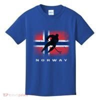 Norway Ice Hockey Norwegian Flag Norge Gift Kids T-Shirt thumb 0