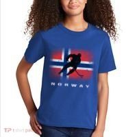 Norway Ice Hockey Norwegian Flag Norge Gift Kids T-Shirt thumb 2