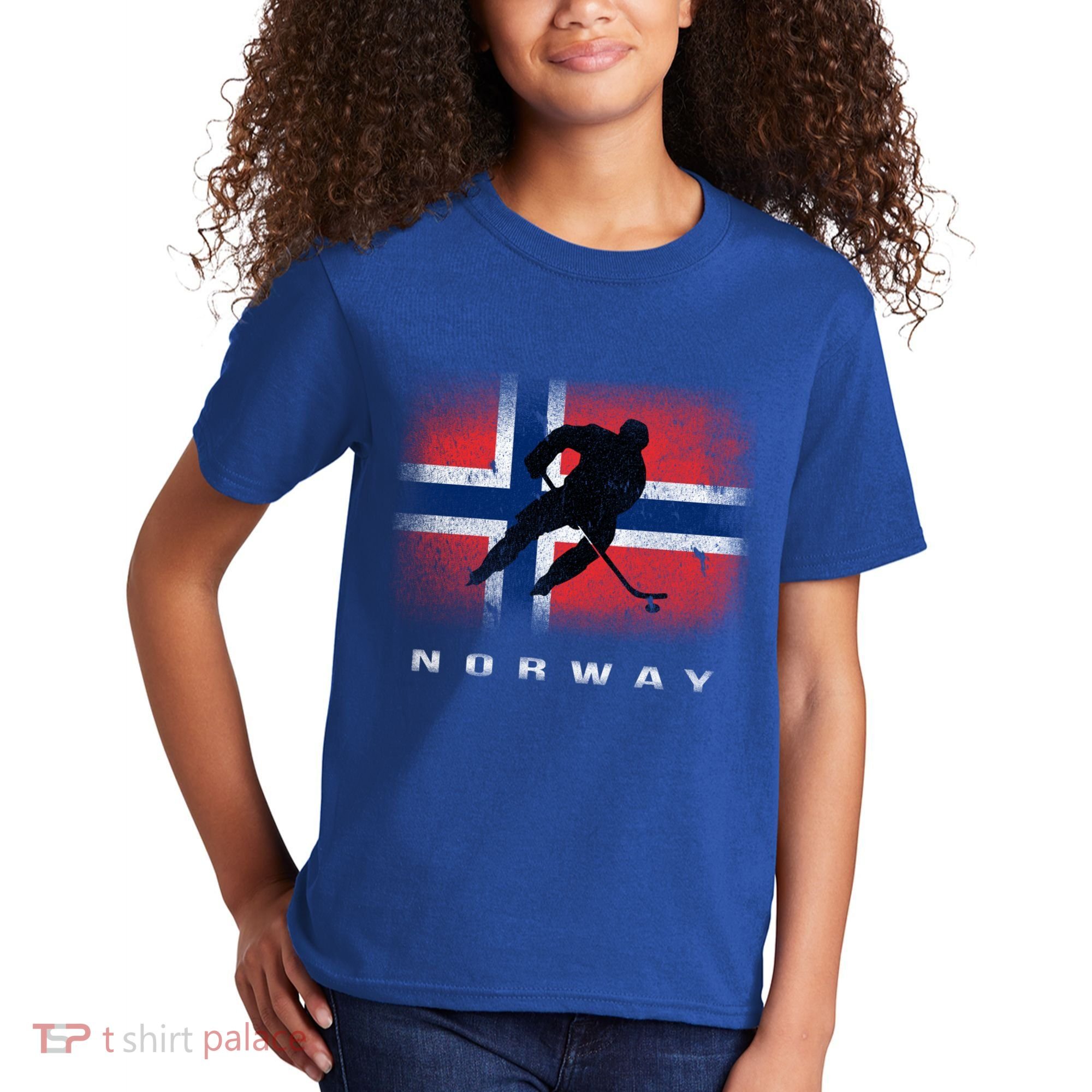 Norway Ice Hockey Norwegian Flag Norge Gift Kids T-Shirt