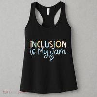Neurodiversity Inclusion Is My Jam Autism Special Needs Mom Women's Tank Top thumb 3