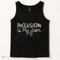 Neurodiversity Inclusion Is My Jam Autism Special Needs Mom Tank Top thumb 2