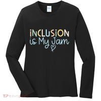 Neurodiversity Inclusion Is My Jam Autism Special Needs Mom Women's Long Sleeve Shirt thumb 0
