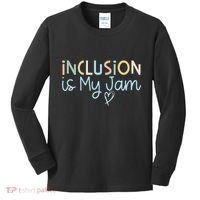 Neurodiversity Inclusion Is My Jam Autism Special Needs Mom Kids Long Sleeve Shirt thumb 0