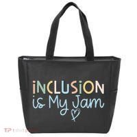 Neurodiversity Inclusion Is My Jam Autism Special Needs Mom Tote Bag thumb 0