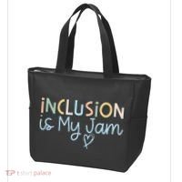 Neurodiversity Inclusion Is My Jam Autism Special Needs Mom Tote Bag thumb 3