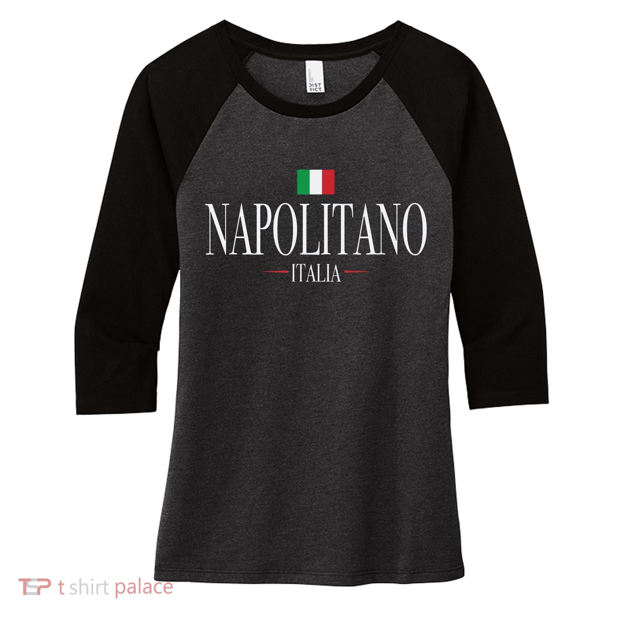 Napolitano Italia Italian Flag Women's Tri-Blend 3/4-Sleeve Raglan Shirt